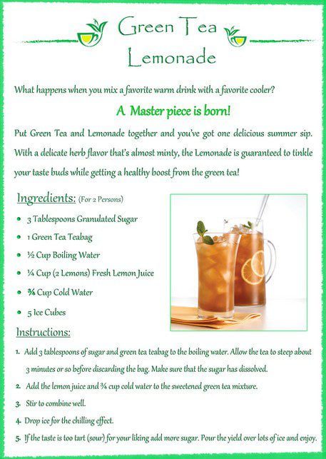 Green Tea Lemonade