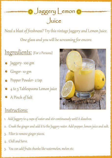 Jaggery Lemon Juice