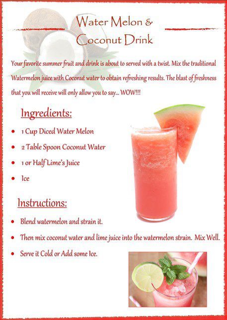 Water Melon & Coconut Drink